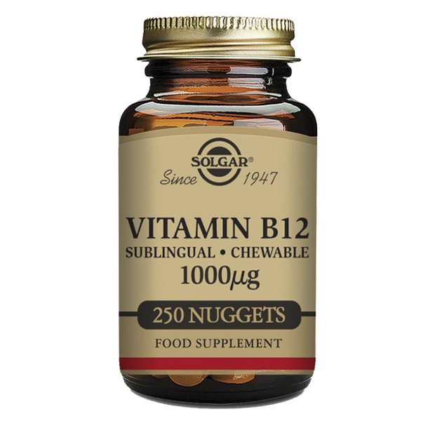 Solgar Vitamina B12 1000 μg (Cianocobalamina) - 250 Comprimidos masticables