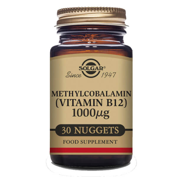 Solgar Vitamina B12 1000 μg (Metilcobalamina) - 30 Comprimidos masticables