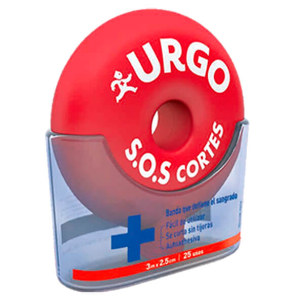 Urgo S.O.S CORTES – Banda Autoadhesiva 3m x 2,5 cm